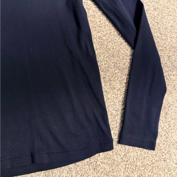 Ralph Lauren Women's Navy Long Sleeve V-Neck Tee - Picture 5 of 5